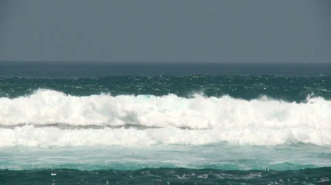 Waves in slow motion  Stock Footage 605803