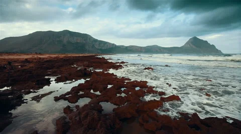 Waves slow motion on sea Vidéo 55441491