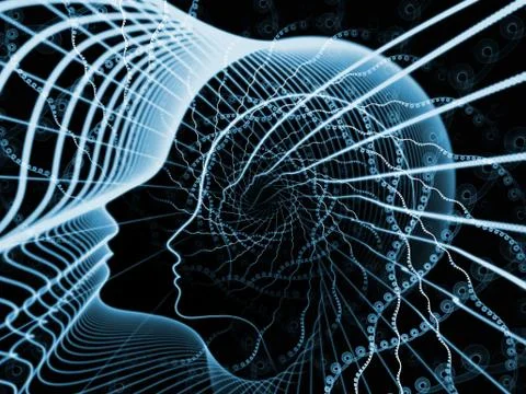 Waves of Soul and Mind 스톡 일러스트