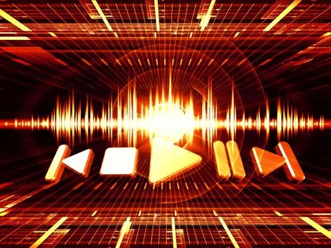 Waves of sound Stock Illustration