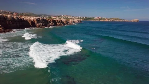 Waves Spain Drone 库存影片 116257707