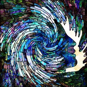 Waves of Spiral Color Stock Illustration