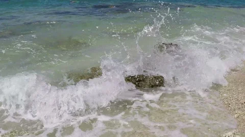 Waves splash Stock Footage 54862224
