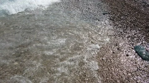 Waves Splashing At The Beach Stock Footage 230469941