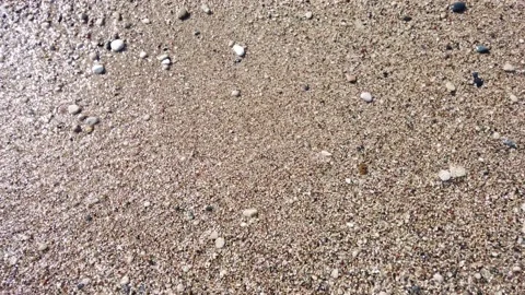 Waves Splashing At The Beach Over Sand and Pebbles. Vidéo 230470118