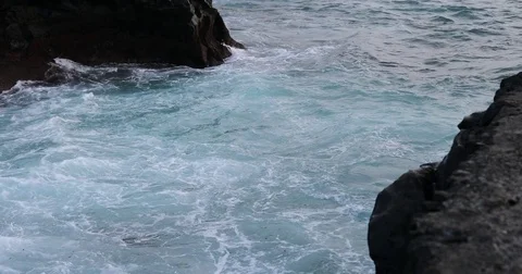 Waves splashing in ocean Stock Footage 80159162