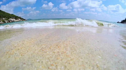 Waves splashing over Stock Footage 35153765