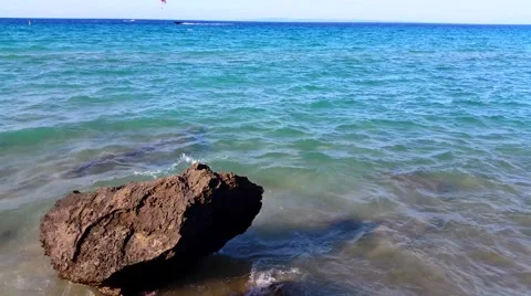 Waves splashing rocks 4K Stock Footage 41251382