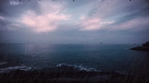 Waves splashing on the rocks at the coast line in beautiful morning Stock Footage 57039077