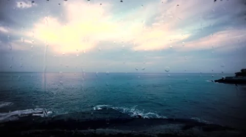 Waves splashing on the rocks at the coast line in beautiful morning Video stock 57040027