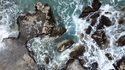 Waves splashing the seashore. Stock Footage 295975795