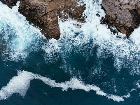 Waves splashing the seashore. Foto stock