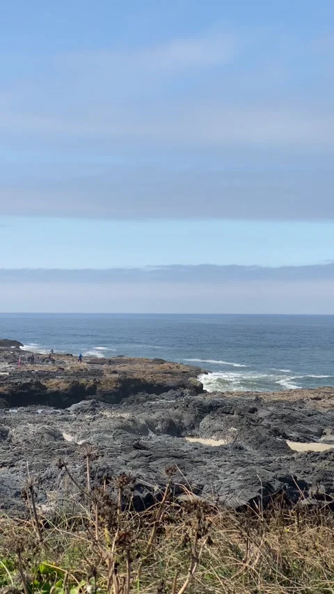 Waves Splashing at Thor's Well Stock Footage 281677367