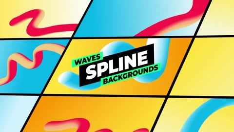 Waves Spline Backgrounds 스톡 After Effects