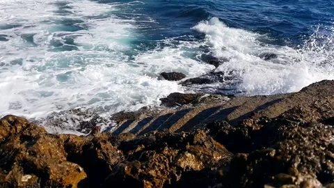 Waves On The Stairs Stock Footage 73043695