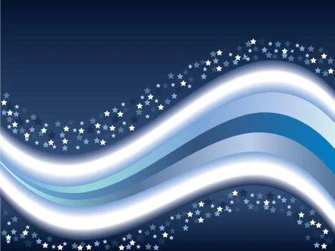 Waves &amp; stars Stock Illustration