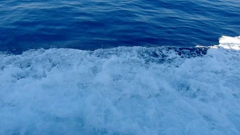 Waves From Stem Of Sailing Ship Stock-Footage 105968077