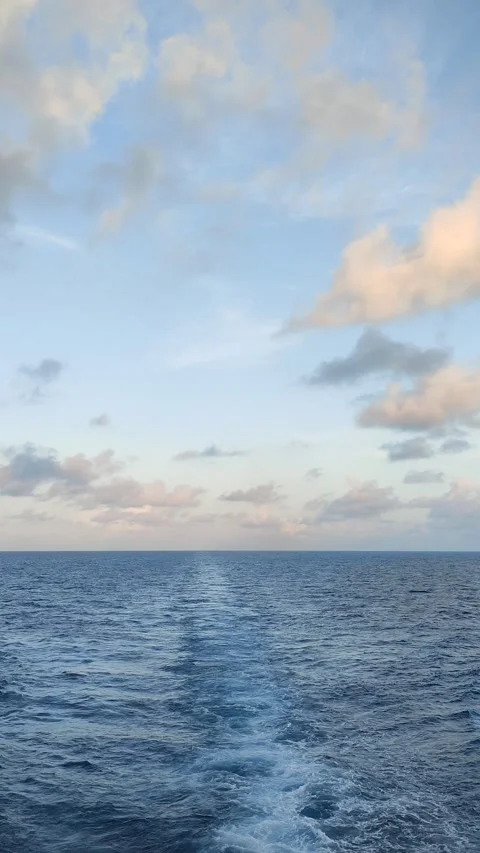 The waves at the stern of the ship. Stock Footage 311489827