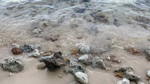 Waves on the stone shore Stock Footage 150254986