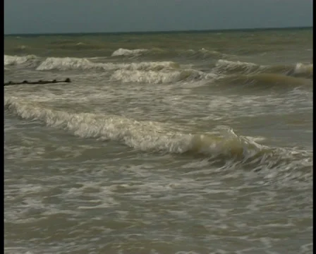 Waves on stoney beach Stock Footage 35876456