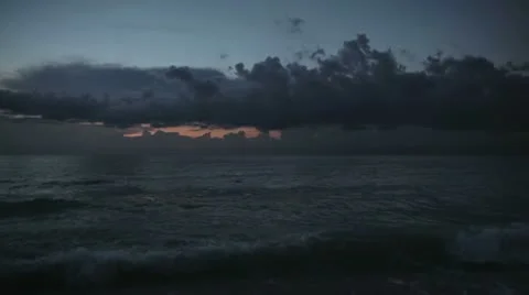 Waves with storm approaching. Timelapse 動画素材 11884360