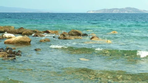 Waves stranding from the sea Stock Footage 113202420