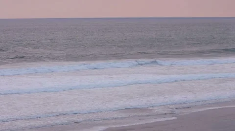 Waves At Sundown Sea Stock Footage 7136641