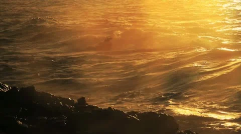 Waves sunrise 2 Stock Footage 11615346