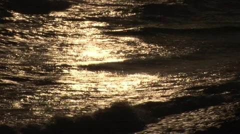 Waves at Sunset Stock Footage 265605