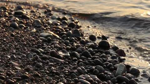 Waves at sunset Stock Footage 10574882