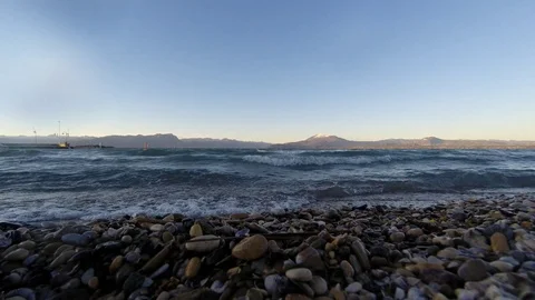 Waves in the sunset Stock-Footage 74078328