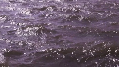 Waves in the sunset Stock Footage 120627669