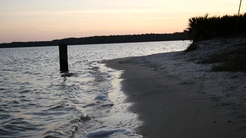 Waves at Sunset Stock Footage 237963096