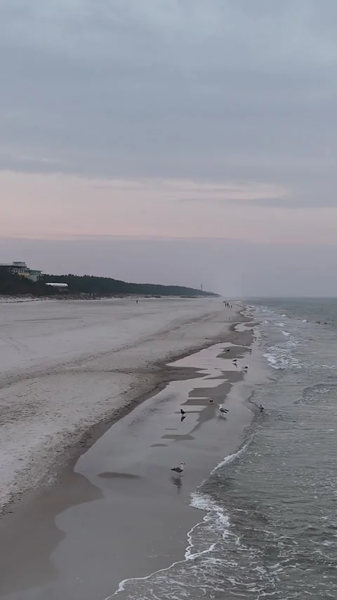 Waves by the sunset Stock Footage 266945094