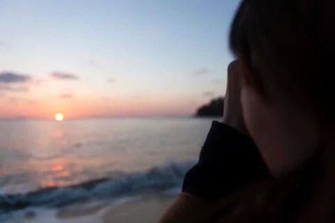 Waves at sunset Stock Photos