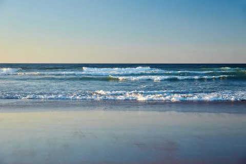 Waves at sunset 写真素材