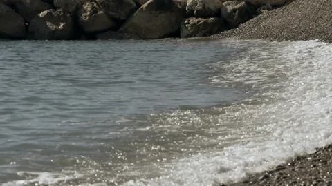 Waves at the surf line. Stock Footage 114822618