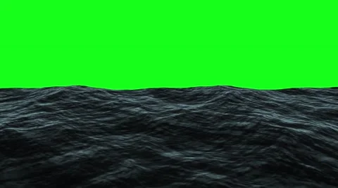 Waves on surface ocean for green screen effect Stock Footage 56040619