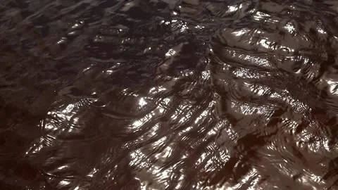 Waves on the surface of the river. Stock Footage 201742871