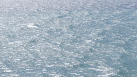 Waves surface water from sea or ocean for background texture. Blue waves of Video stock 118597874