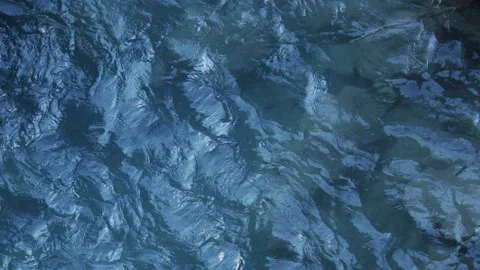 Waves on the surface of the water. Slow motion Stock Footage 263429934