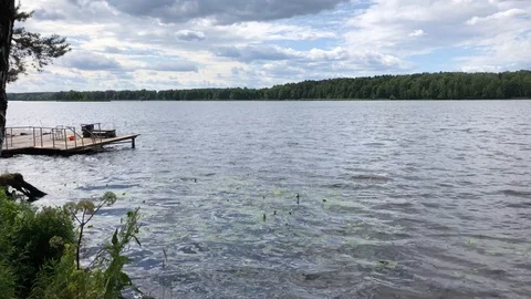 Waves on Svisloch river in Belarus Stock Footage 111588336