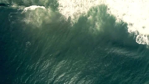 Waves swirling Cinema of close up ocean waves Atlantic beach shore background HD Video stock 336579777