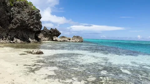Waves on terasaki beach  02 Stock Footage 251948207