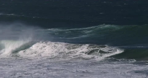 Waves With Texture And Wind Spray, Raw Natural Wonders Clip1422 Stock Footage 231006525