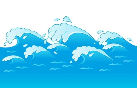 Waves theme image - illustration. Illustrazione stock