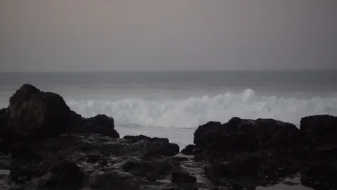 Waves On The Tide Pool Stock Footage 104833152