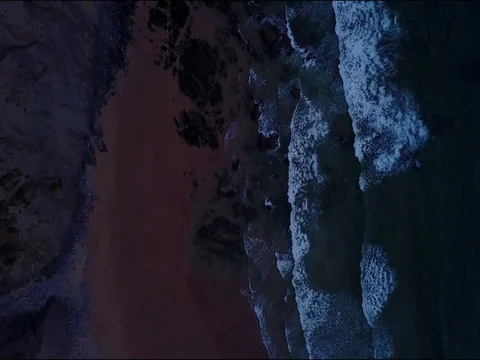 Waves top view on a beach Video stock 78072710