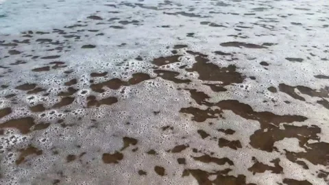 Waves top view 스톡 동영상 157284976