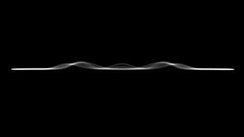 Waves travelling through string. 3d animation render Stock Footage 295026919